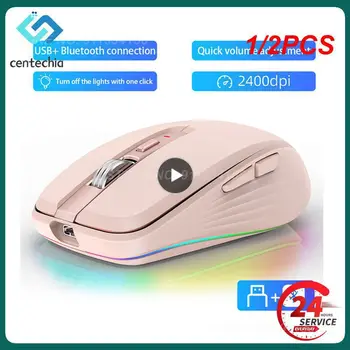 1/2KS Bezdrátová Myš USB Počítačová Myš Silent Ergonomická Myš 2400 DPI Optické Mause Hráč Bezhlučný Myš Pro PC