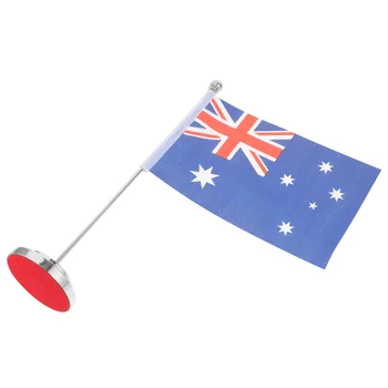 1 Sada Ploše Australské Vlajky Kancelářský Stůl Vlajky Dekor Země, Vlajka, Ornament, Stolní Vlajky se Stojanem