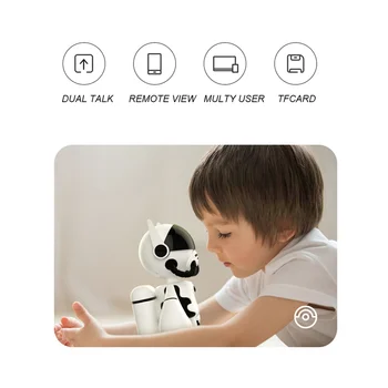 1080P Astronaut Robot webová kamera IP Wifi Bezdrátová Dětská Bezpečnostní Kamery s Noční Vidění, Redukce Šumu(Bílý)