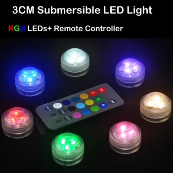 12ks/mnoho RGB Barevné LED vodotěsné opakovaně Ponorné Svatební Váza Plum Blossom Tvar Čaj Světlo Lampa s Dálkovým ovládáním