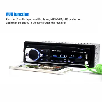 12V univerzální Auto Auto MP3 Stereo FM AUX Vstup Přijímače SD, USB, MP3 Rádio Přehrávač In-Dash Jednotka