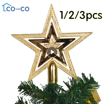 17,5 Cm Vánoční Strom Top Star Pěti-hvězdičkový Vánoční Ozdoba Strom Top Star Golden Top Hvězdy, Vánoční Strom Přívěsek Ozdoby