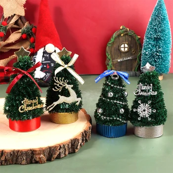 1ks 1:12 Domeček pro panenky Miniaturní Vánoční Strom Mini Vánoční Domácí Ornament Micro Krajiny, Dekor Hračky Panenka Dům Příslušenství
