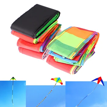 1ks Drak Ocas Rainbow Kite Trojúhelník Kite Stunt Kite Příslušenství, Hračky 10M/15M Barvy černá červená zelená