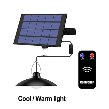 1ks Solární Powered Přívěšek, Závěsné svítidlo S Dálkovým ovládáním 130Lm Světelný Tok Barevná Teplota 6000K Solární Venkovní Osvětlení