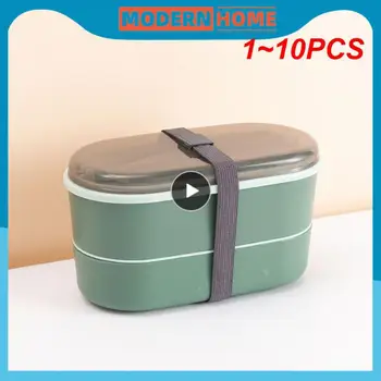 1~10KS Japonský Oběd Box Studenti Pracují Dvakrát Oběd Box, Mikrovlnná trouba Vytápění Prostoru pro Skladování Čerstvého Kolonce Děti Bento Box