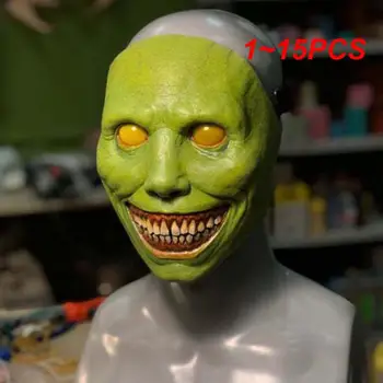 1~15PCS Nové Halloween Maska, protože Exorcista horor úsměv zelená tvář, bílý oko démon, maska halloween masky