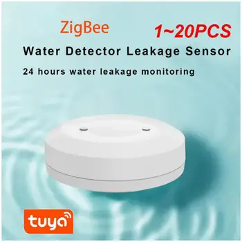 1~20KS TUYA ZigBee Vody Ponoření Snímače Povodeň, Únik Vody Detektor Alarm Bezpečnostní Namáčení Senzor Inteligentní Život Plný Vody Vazba