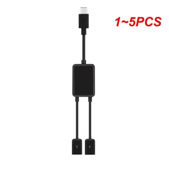 1~5KS Micro USB / Typ C 2 OTG Dual Port HUB Kabel Y Splitter Micro-USB Typ-C Adaptér Converter pro Android Tablet Myši