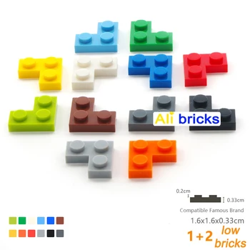200pcs DIY Stavební Bloky Tenké Postavy Cihly 1+2 Body, Vzdělávací Kreativní Velikost Kompatibilní S 2420 Plastové Hračky pro Děti