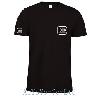 2023 Glock USA Logo T Shirt Muži Ležérní Streetwear Krátký Rukáv Kulatý Výstřih T-Shirt Topy Tričko Camisetas Hombre XS-3XL
