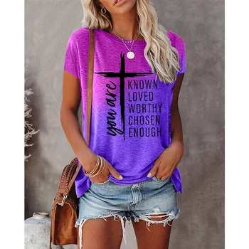 2023 Letní Nové Ženy Módní T-shirt Ležérní Kolem Krku s Krátkým Rukávem Tričko Topy Pravidelné Street Hot Prodej Ženy Nosit Halenku
