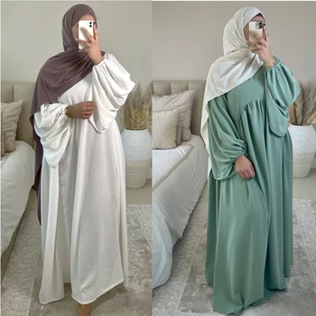 2023 Nové Muslimské skromný Abayas Šaty Pro Ženy Dubaj Volné Ležérní Pohodlí Župan Podzim Dlouhý Rukáv Skromný Šaty Islámu Oblečení
