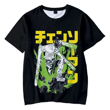 2023 Nové v motorové Pily Muže, Anime T-shirt Unisex 3D tisk O-Krk Tričko Harajuku Letní Krátký Rukáv Tričko Módní Design