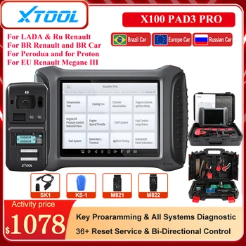 2023 XTOOL X100PAD3 Pro Key FOB Programovací Nástroj s KC501 Všechny Systémy Diagnostické nástroje Obousměrné Kontrole 36+ Service Reset