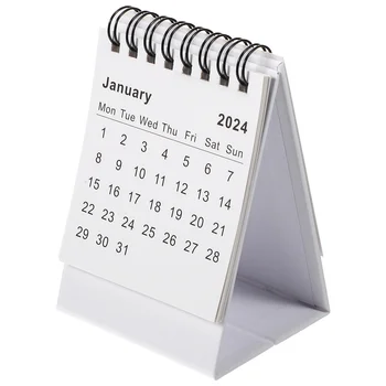 2024 Desktop Stojí Flip Kalendář Mini, Stolní Kalendář Stojí Flip Akademický Rok Měsíční Kalendáře, Plánování, Organizování Denně