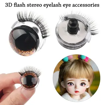 20mm DIY Panenka Dělat Plněné Hračky, Panenky, Doplňky, Blikající Oči, Oči s Řasami 3D Oči