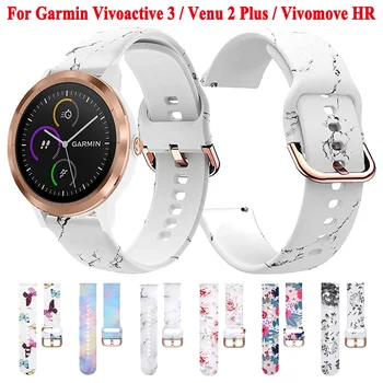 20mm Řemínek Pro Garmin Vivoactive 3 Náramek Přišel o VELIKOSTI 2 Hudební Popruh Venu 2 Plus Popruhy Náhradní Silikonové Watchband Náramek