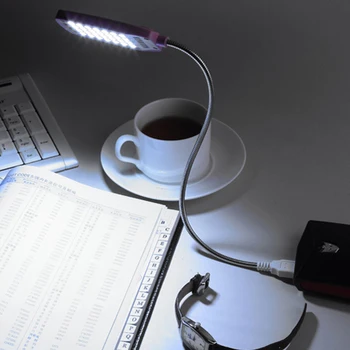 28 led Knihy, Lampa na Čtení Flexibilní USB Noční Světlo pro Laptop Notebook Stolní Žádné Blikání Ochranou Zraku Světlo