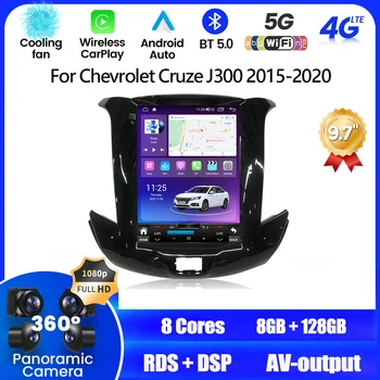 2Din Android 12 autorádia Pro Chevrolet Cruze J300 2015-2020 Multimediální Video Přehrávač, GPS, Stereo Carplay Auto DSP 4G Jednotka NENÍ DVD