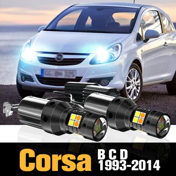 2ks Canbus LED Duální Režim směrových světel+Denní svícení DRL Příslušenství Pro Opel Corsa B C D 1993-2014 2005 2006 2010 2011