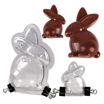 2ks/set 3D Králík Čokoládové Formy Bunny Formy Polykarbonát Čokoládové Bonbóny Bonbóny Cukrovinky Pečení Pečivo Nástroje