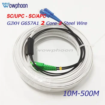 2SC/UPC-2SC/APC Venkovní Drop FTTH Patch Kabel, 2 Jádra Singlemode Simplex G657A optické vlákno patch kabel