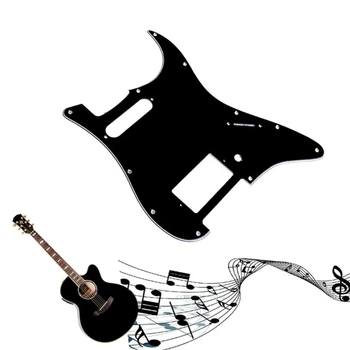 3-Ply Black Kytaru Pickguard Pro Fender Strat Single Humbucker