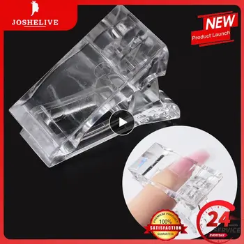 30ks Transparentní Nail Art Klipy Crystal Plísně Upevnění Klip Crystal Lepidlo Plastové Svorky, Hřebík Tvoří Svorky Odolné Manikúra Nástroje