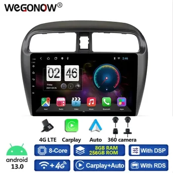 360 Kamera Carplay 8G+256G Android 13.0 Auto DVD Přehrávač GPS WIFI Bluetooth 5.0 RDS Rádio Pro Mitsubishi Mirage Attrage 2012-2018