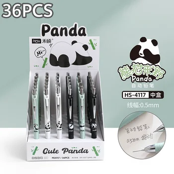36pcs/Box Kawaii Panda Tisk Gelové Pero Snížit o 0,5 mm Černý Inkoust Neutrální Pera Studentů Školy Psaní, Kancelářské Potřeby, Papírnictví