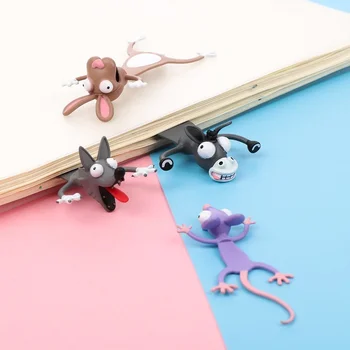 3D Stereo Záložky Originální Roztomilé Kočky PVC Materiál Kreativní Kreslených Zvířat Styl Knihy Značky, Student, Dárky, Školní Potřeby
