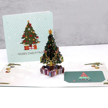3d Vánoční Požehnání Karty Kreativní korejský Styl Vánoční Strom Karty Diy Požehnání Zprávy, Dárek, Vánoce, Nový Rok Party Doplňky