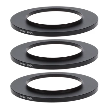 3ks 52Mm-77Mm 52-77 Metal Krok Filtru Ring Adaptér Pro Fotoaparát