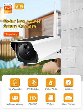 3MP 1296P 120stupeň Tuya APLIKACE WI-fi IP Kamera, Sluneční Energie, Bezdrátové Domácí Bezpečnostní Interkom CCTV Baby Monitor