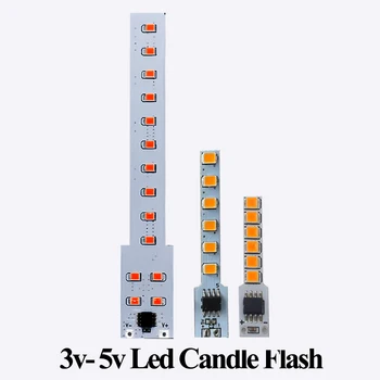 3v 5v Led Dioda Plamen Flash Svíčky Diodové Světlo, Lampa Deska Pcb Dekorace Žárovka Příslušenství Binking Imitace Plamen Svíčky Diy