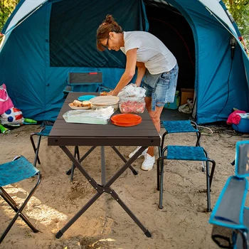 4-6 Osoby, Přenosné Hliníkové Camping Tabulka s přenosné Tašce Zahradní Párty, Venkovní Zásoby