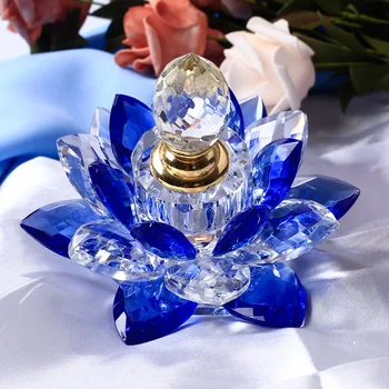 4 Barvy Crystal Lotus Parfém Skleněná Láhev Flower Ozdoby Na Auto, Dekorace, Dárky, Domácí Výzdoba Plnitelné Láhve Pro Lady