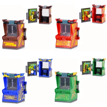 4 Typy Retro Mini Arkádové Herní Konzole Stavební Kameny KAI, JAY, ZANE Model, Cihly, Děti, Dárkové Sady pro Děti