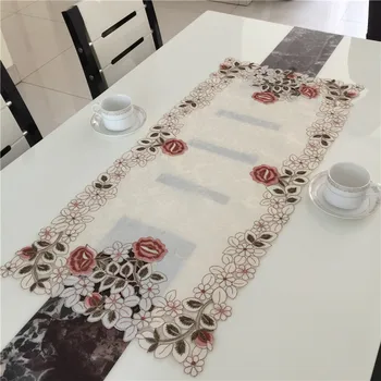 40*85 cm Elegantní Výšivky Tabulka Běžec Pastorační Tkaniny Čaj, ubrus, Luxusní Stolní podložka Kryt stolu pro dekorace