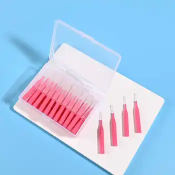 40Pcs/Box Tužky ve tvaru mezizubní kartáček přenosné mezizubních kartáč ortodontické čištění parodontálních pomocné obočí kartáč