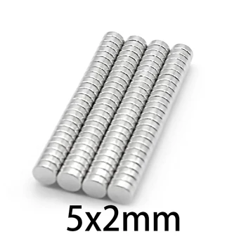 50-1000ks 5x2mm n35 NdFeB Magnet Vzácných Zemin Magnety Průměr 5*2 mm Malý Kulatý magnetické 5mmx2mm Lednice Permanentní Neodymové