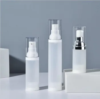 50ml matné airless láhev stříbrná čerpadla sérum/krém/emulze/liquid foundation opalovací krém, bělící esence, kosmetické balení