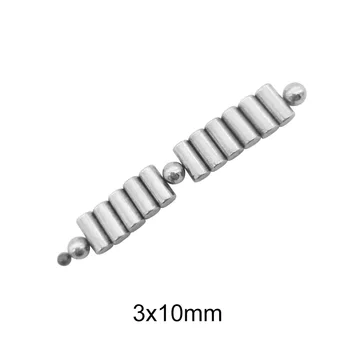 50~1000ks 3x10 mm N35 Super Silný Válec Vzácných Zemin Magnet 3 mm*10 mm Kulaté Neodymové Magnety 3x10mm Mini Malý Magnet 3*10 mm