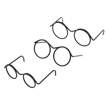5KUSŮ/nastavit Nové Panenka Hračky Cool Kulatý Rám Brýle Pro Panenky Brýle Pet Hračka Foto Prop Zvířátko Hračka Panenka Brýle Retro Cool Brýle