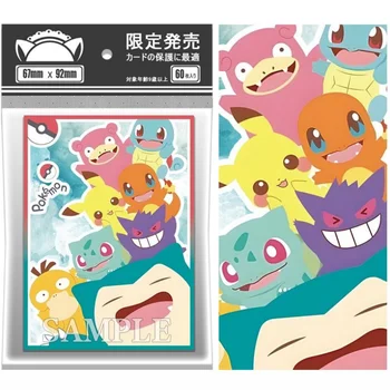 60pcs/Set Pokemon Self Made PTCG Karet Rukávy Pikachu Gengar Anime Game Znaky, Holografické Protector Film, Album Pořadač Hračka