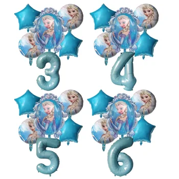 6ks Disney Frozen Téma Party Dekorace Elsa Olaf Fólie Balónech Dívky Narozeniny Baby Sprcha Party Dekorace Dodávky Děti, Hračky