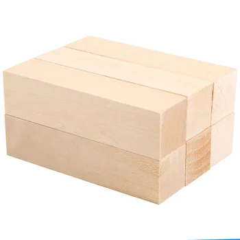 6ks Lípa Porcovací Bloky, pro Dřevo Začátečníky Carving Hobby Kit DIY Řezbářské Dřevo
