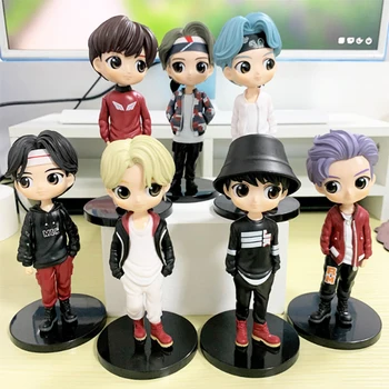 7 kusů/set Kpop BangTan chlapci BTS panenky model hračky akční panenka celebrity idol, roztomilý vojenské dárek pro děti