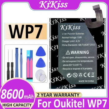 8600mAh KiKiss Mobilní Telefon Baterie S76 pro Oukitel WP7 Vysoká Kapacita, Dlouhá Pohotovostní Doba Baterie + Track Kód